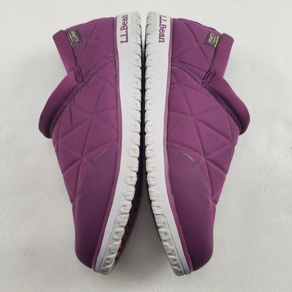 LL Bean Ultralight Primaloft Slip On Shoe Womens 10 Purple Quilted Waterproof - Picture 5 of 10